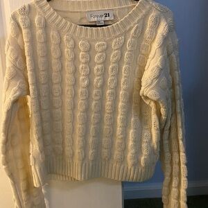 Forever 21 ivory sweater size medium LIKE NEW!